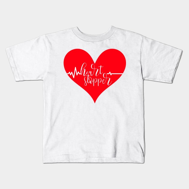 Heart Stopper Kids T-Shirt by Coral Graphics